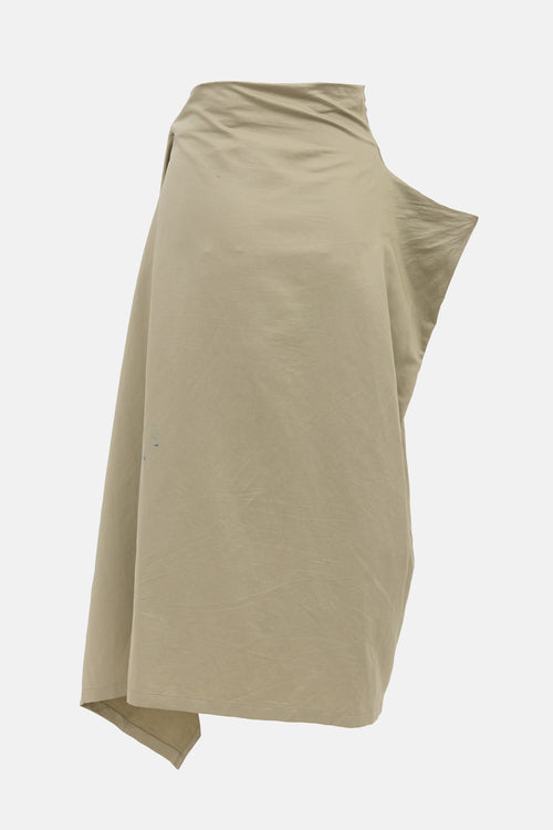 Dries Van Noten Linen Blend Wrap Skirt