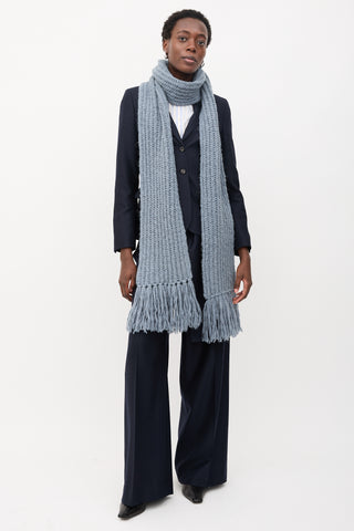 Dries Van Noten Merino Wool Fringe Scarf