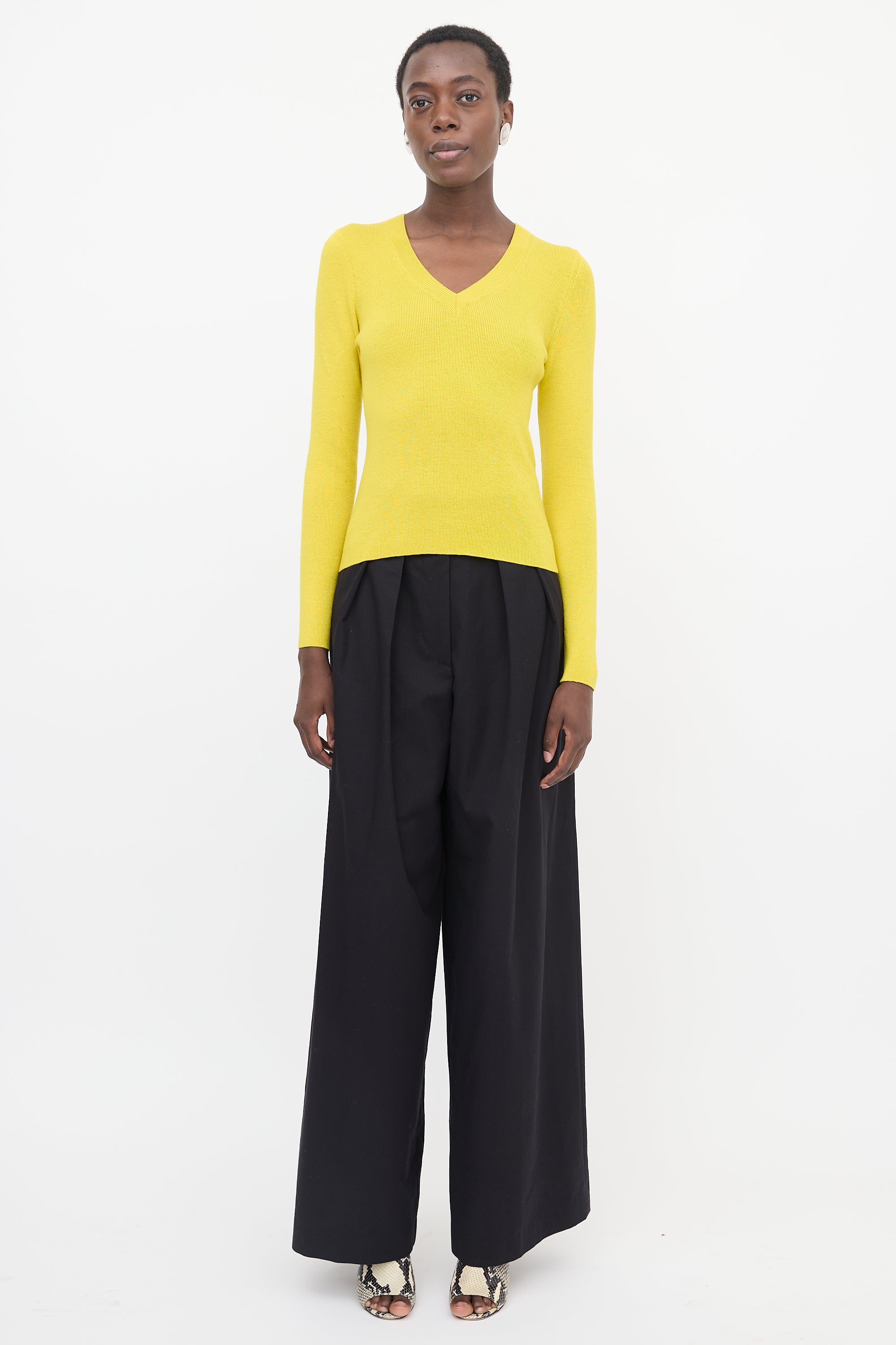 Dries Van Noten Merino Wool Rib Knit Sweater