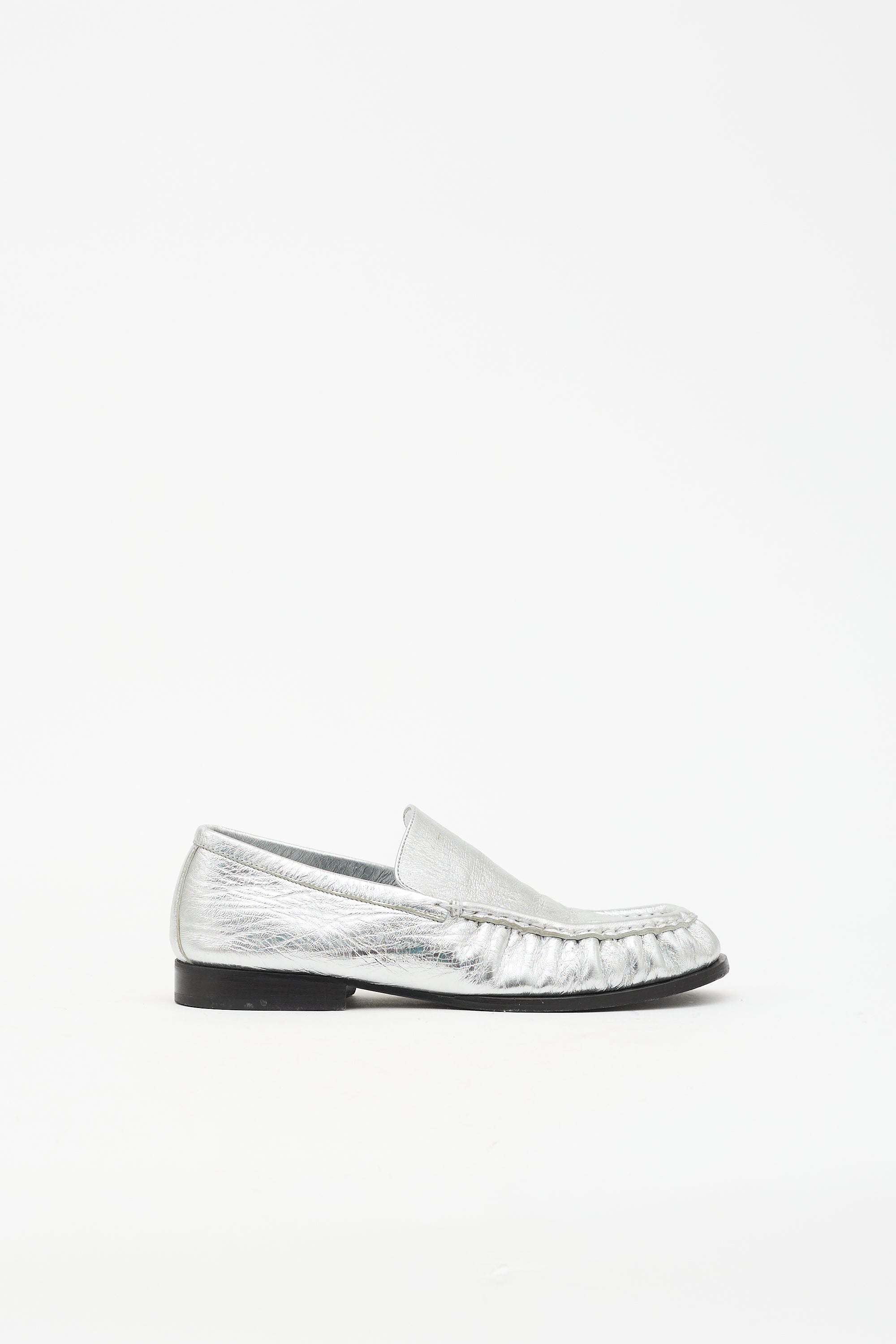 Dries Van Noten Metallic Leather Loafer