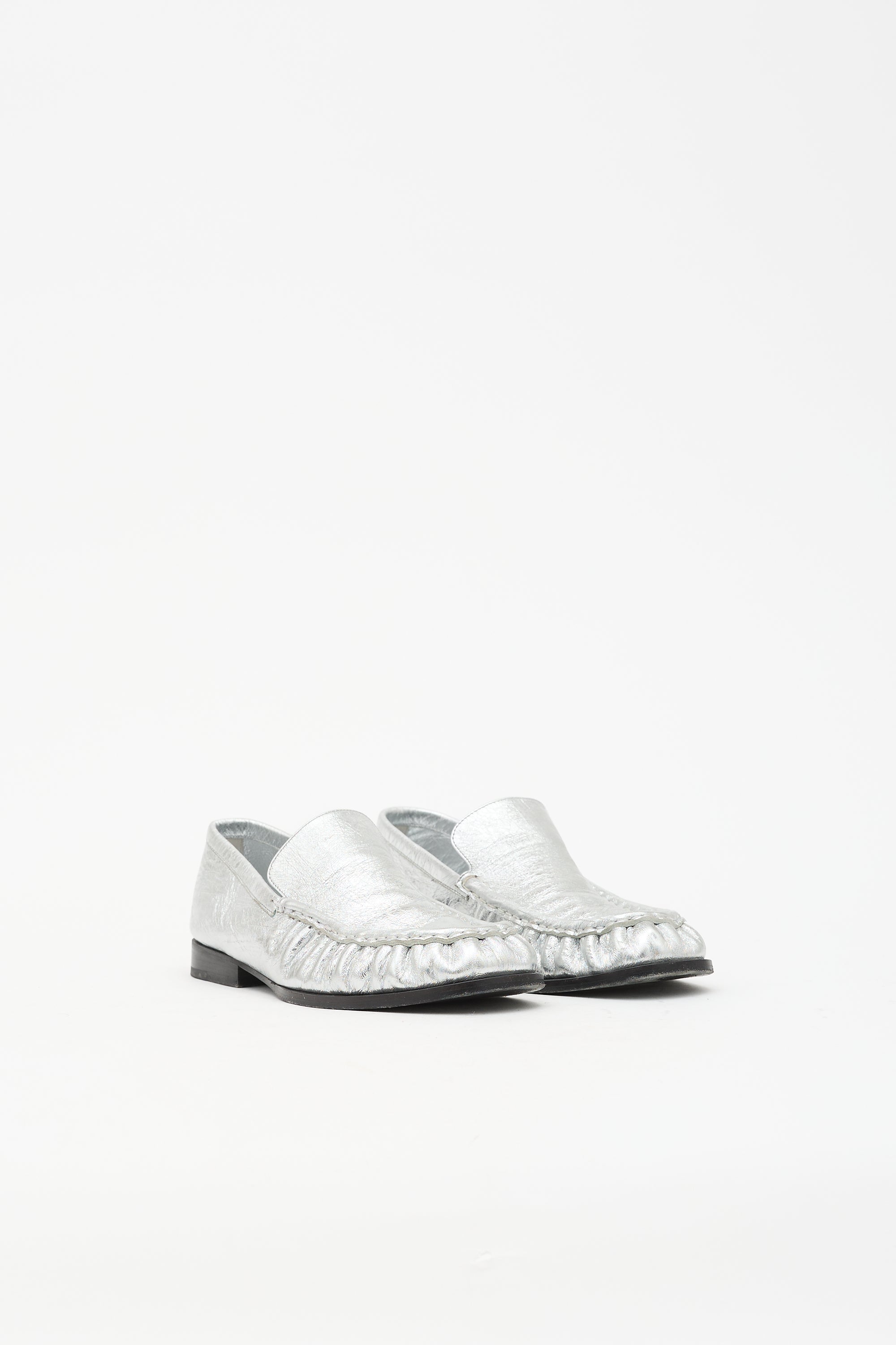 Dries Van Noten Metallic Leather Loafer