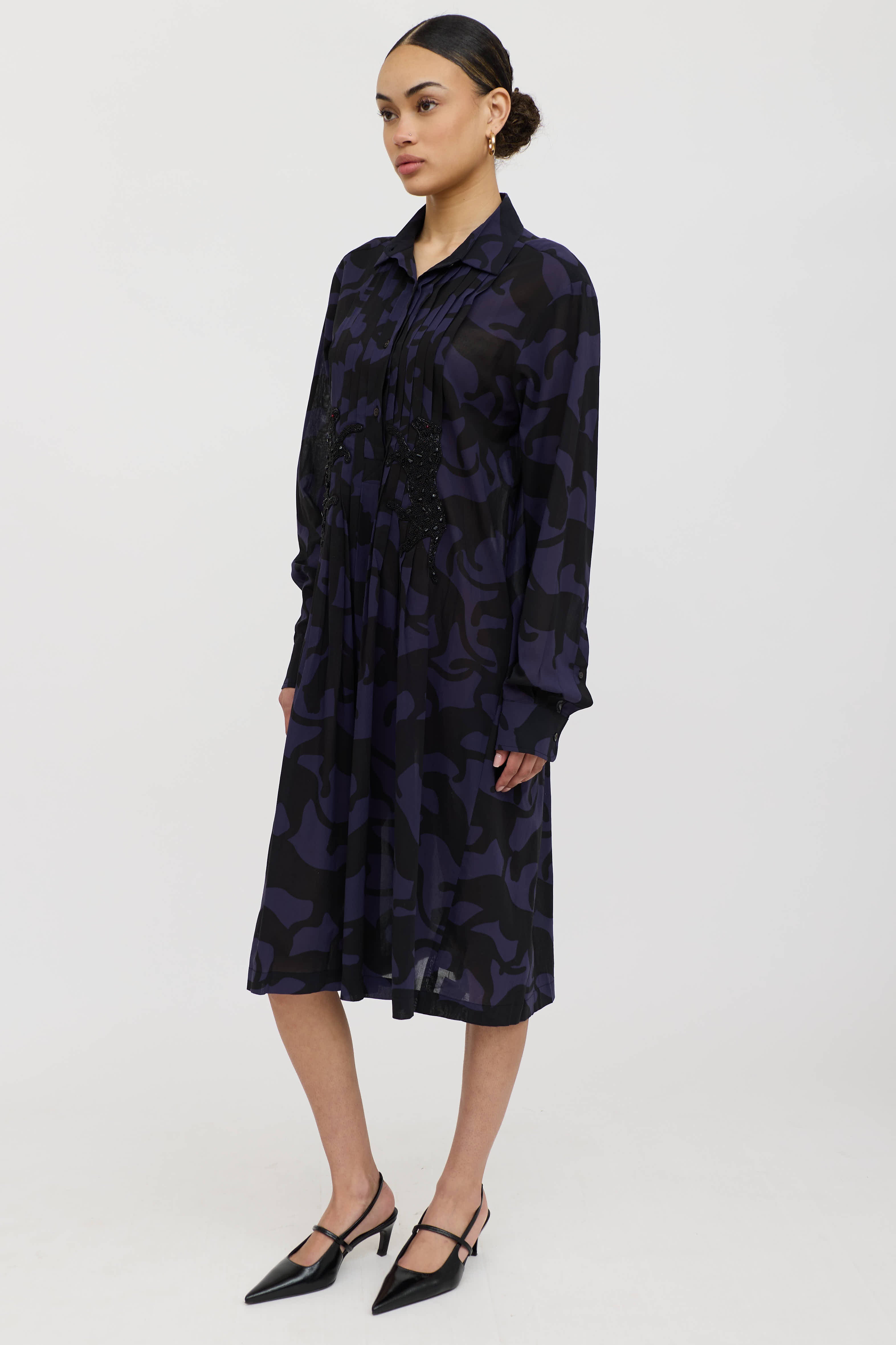 Dries Van Noten Pleated Beaded Dress
