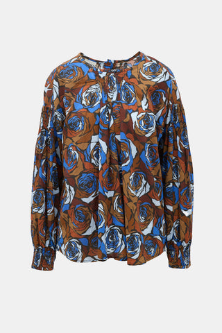 Dries Van Noten Rose Printed Blouse
