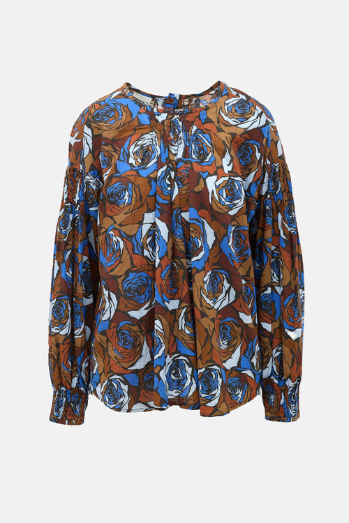 Dries Van Noten Rose Printed Blouse