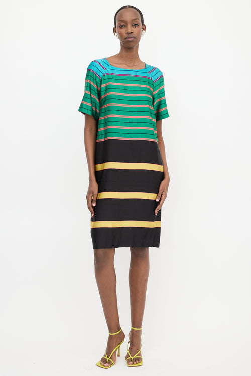 Dries Van Noten SS 2015 Satin Striped Dress