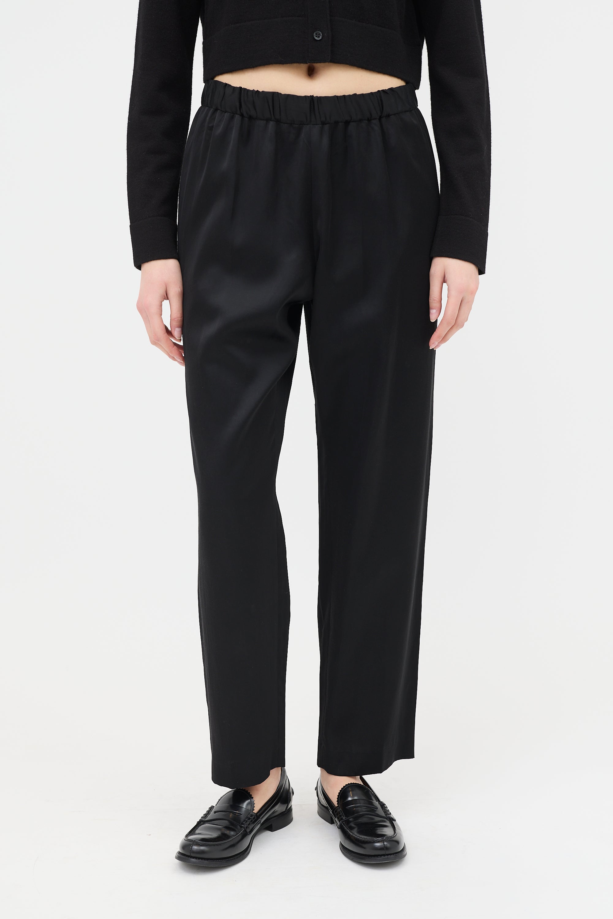 Dries Van Noten Satin Tapered Trouser