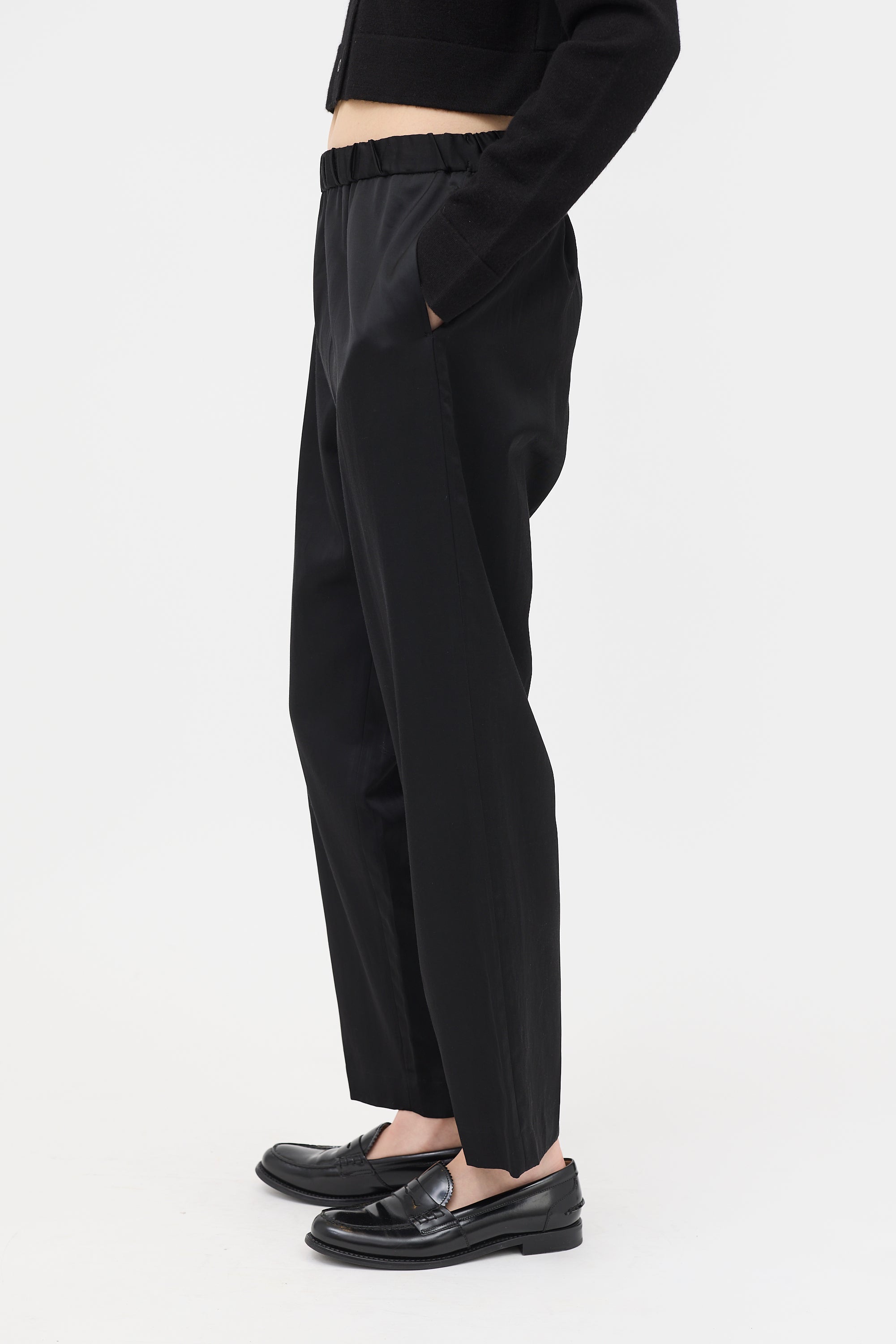 Dries Van Noten Satin Tapered Trouser