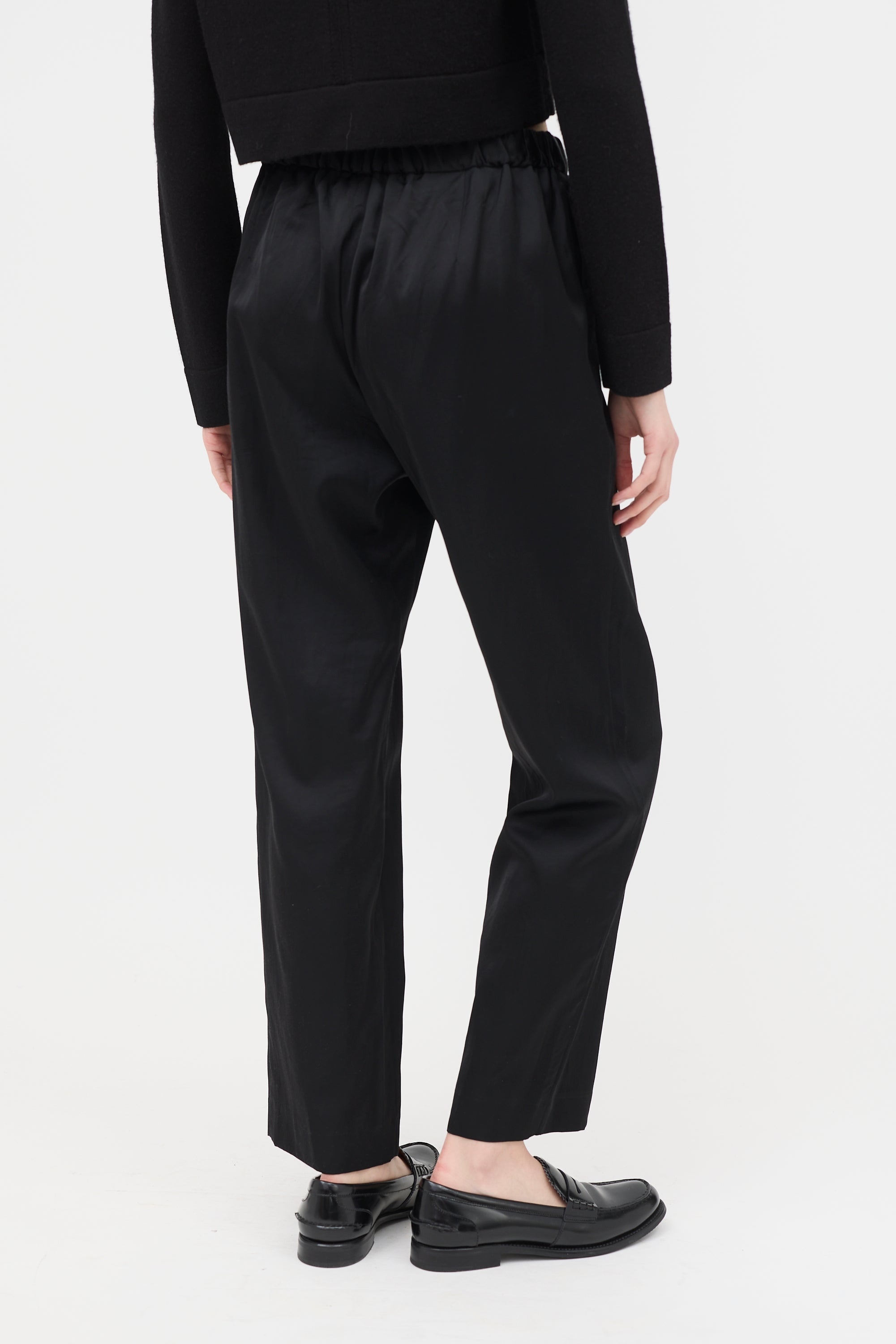Dries Van Noten Satin Tapered Trouser