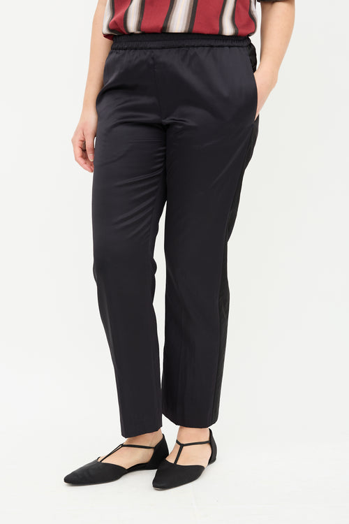 Dries Van Noten Satin Tuxedo Stripe Trouser