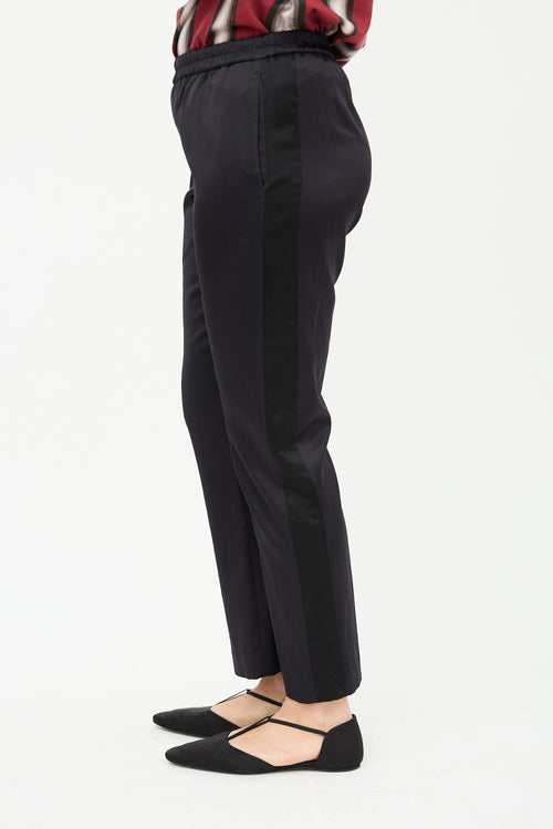 Dries Van Noten Satin Tuxedo Stripe Trouser
