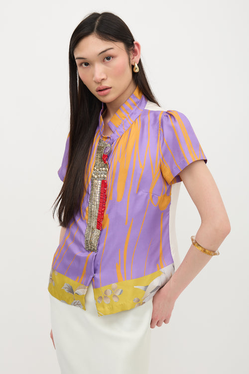 Dries Van Noten Silk Beaded Shirt