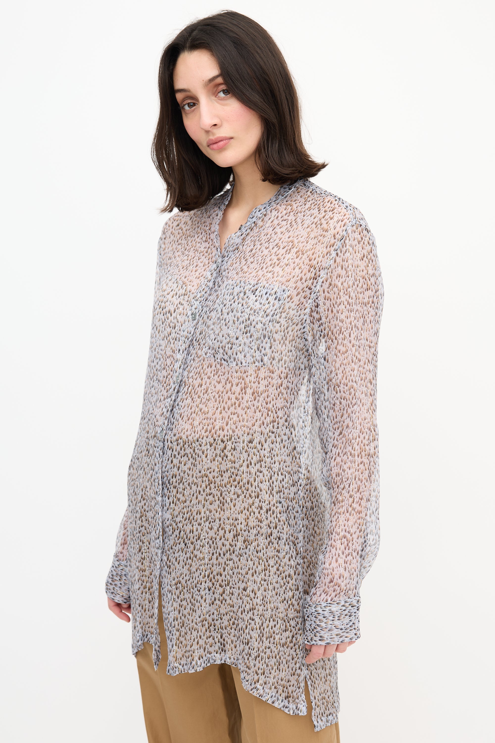 Dries Van Noten Silk Printed Blouse
