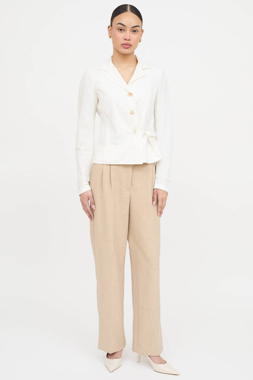 Dries Van Noten Mesh Sleeve Blazer