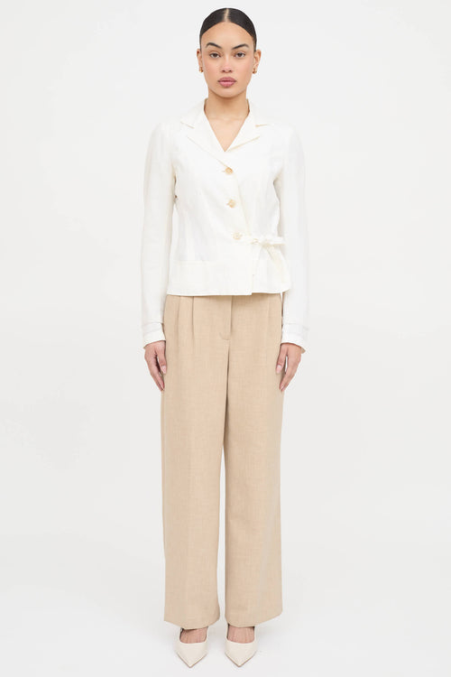 Dries Van Noten Mesh Sleeve Blazer