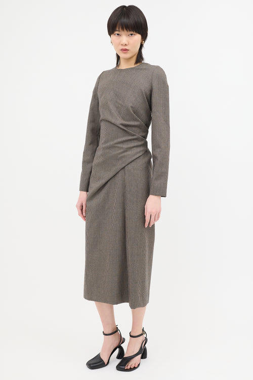 Dries Van Noten Wool Dalba Draped Dress
