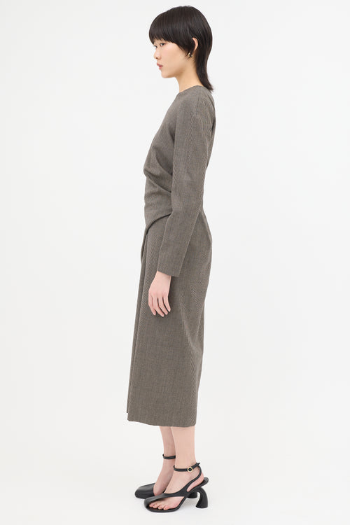 Dries Van Noten Wool Dalba Draped Dress