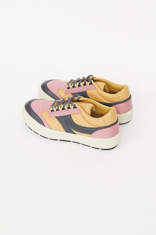 Dries Van Noten Yellow & Multicolour Nylon Sneaker