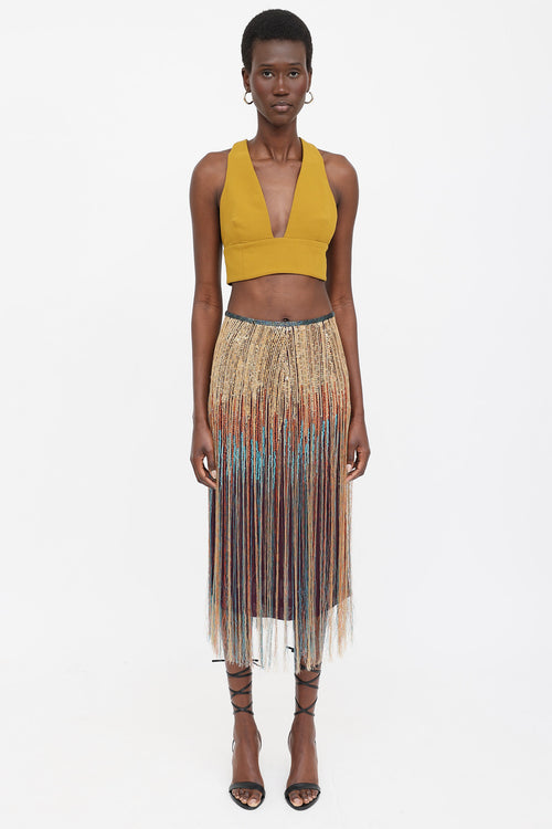 Dries Van Noten Fringe Embellished Skirt
