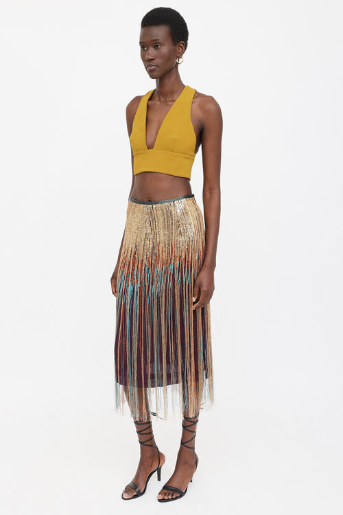 Dries Van Noten Fringe Embellished Skirt