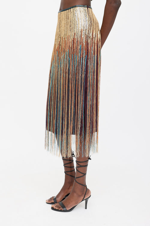 Dries Van Noten Fringe Embellished Skirt