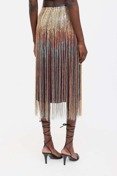 Dries Van Noten Fringe Embellished Skirt