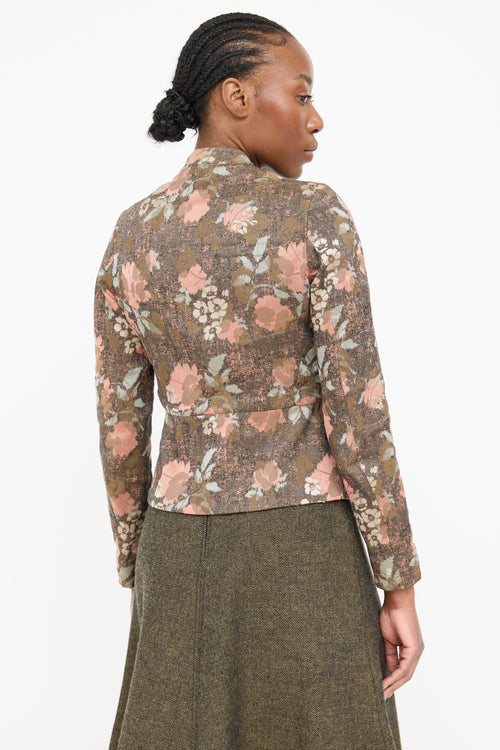 Dries Van Noten Multi Floral Woven Blazer