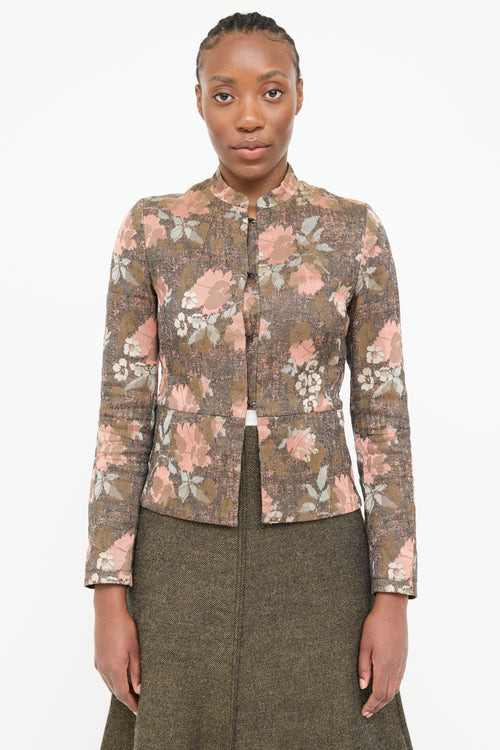 Dries Van Noten Multi Floral Woven Blazer
