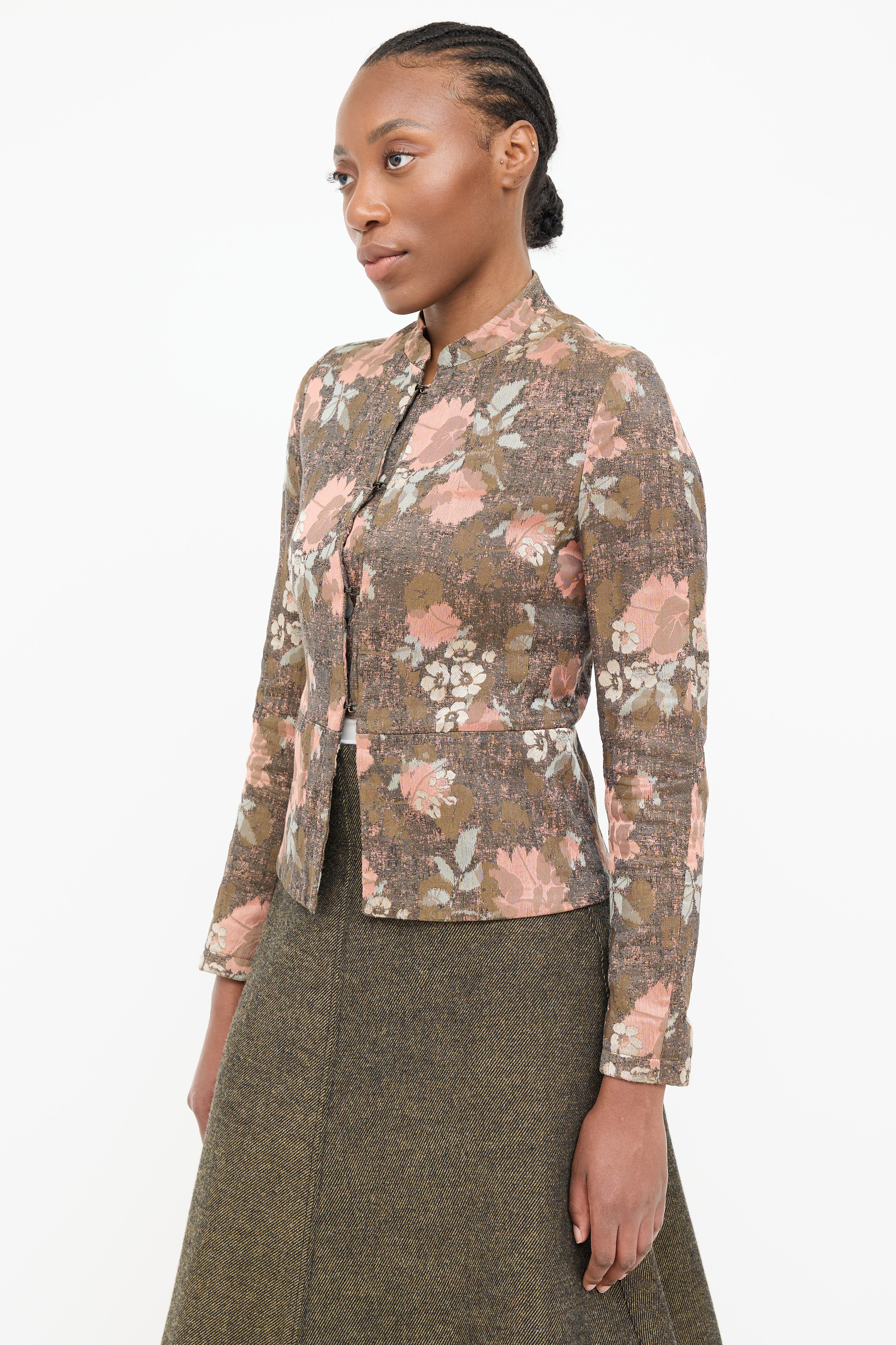 Dries Van Noten Multi Floral Woven Blazer