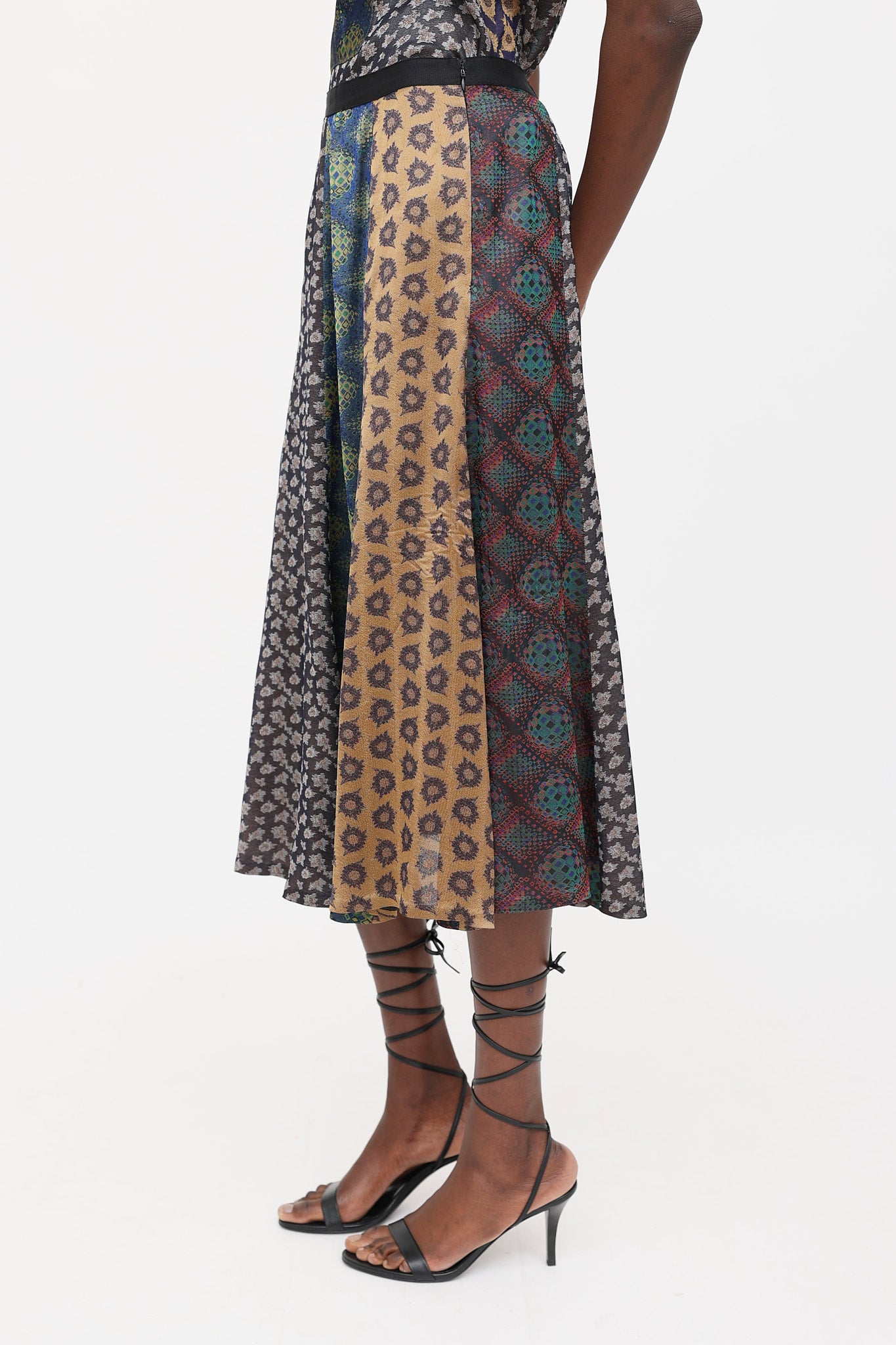 Dries Van Noten Brocade Patterned Skirt