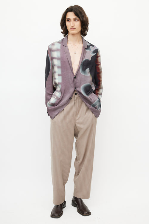 Dries Van Noten x Len Lye Purple & Multicolour Blazer