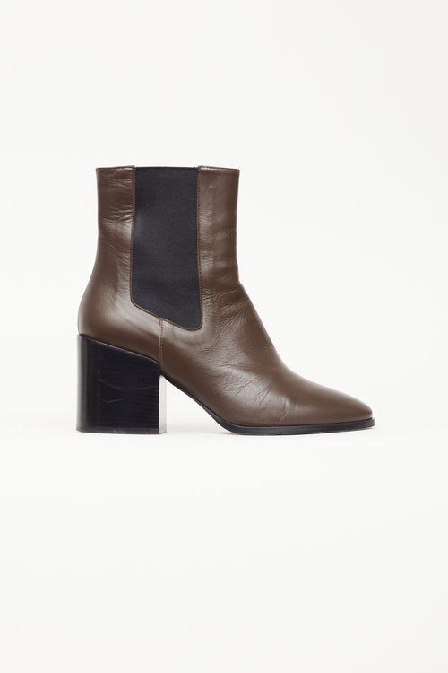 Dries Van Noten Brown & Black Leather Chelsea Boot