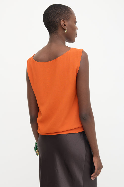 Dries Van Noten Crepe Cowl Neck Blouse