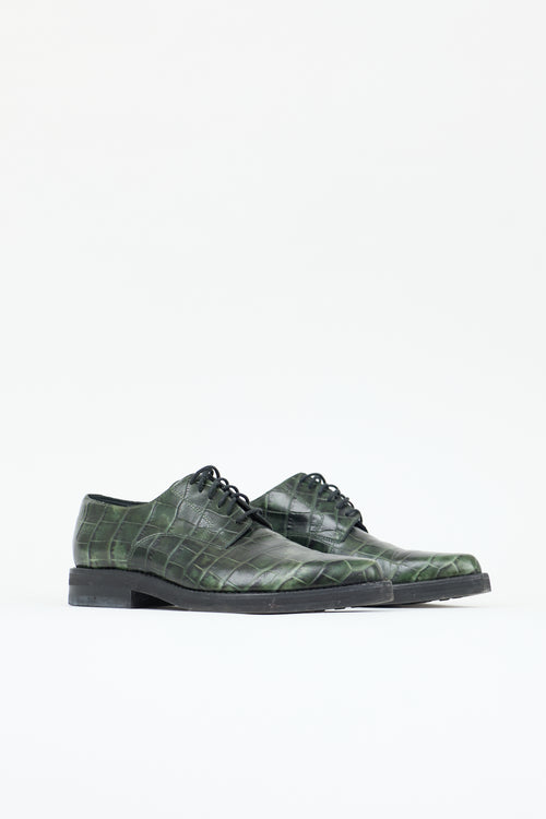Dries Van Noten Embossed Leather Derby