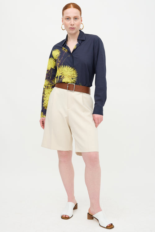 Dries Van Noten Floral Print Button Up Shirt