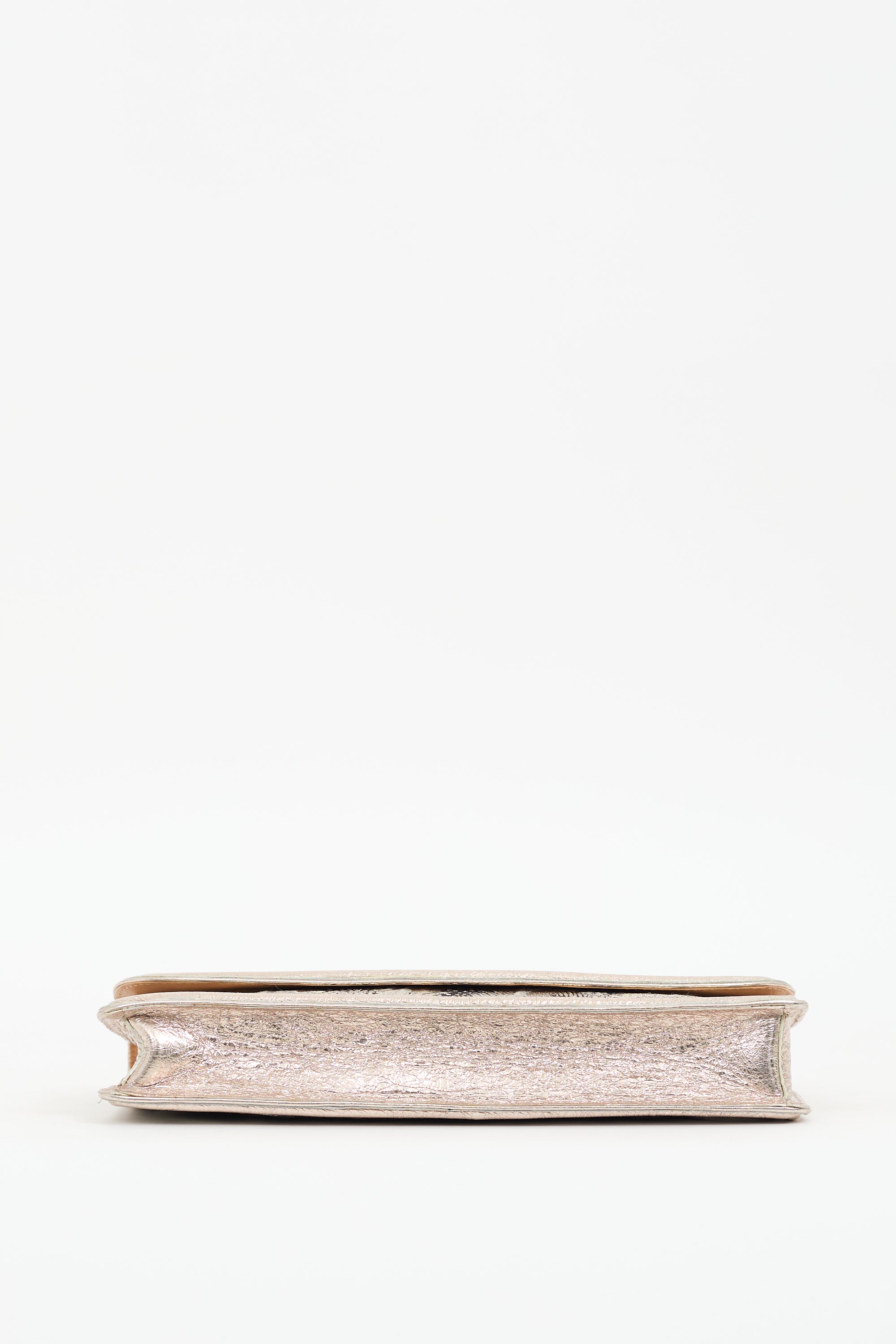 Dries Van Noten Silver & Gold Leaf Brocade Clutch