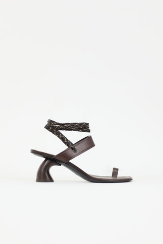 Dries Van Noten Leather Wrap Around Sandal