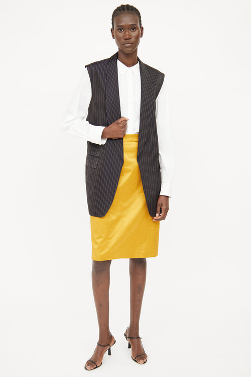 Dries Van Noten Black & Brown Stripe Vest