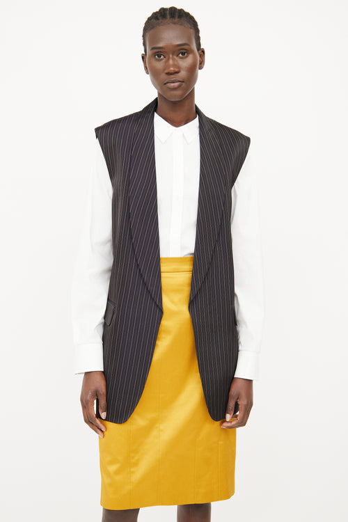 Dries Van Noten Black & Brown Stripe Vest