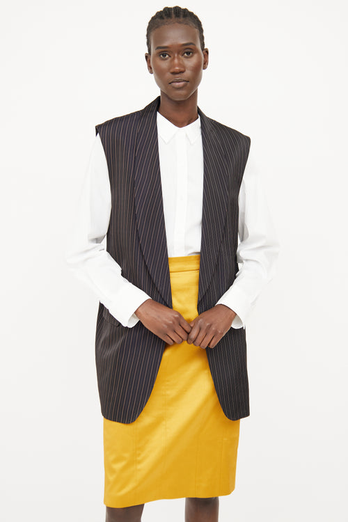 Dries Van Noten Black & Brown Stripe Vest