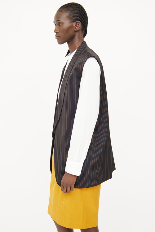 Dries Van Noten Black & Brown Stripe Vest