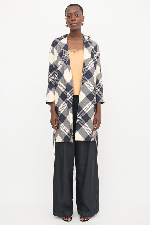 Dries Van Noten Plaid Duster Coat