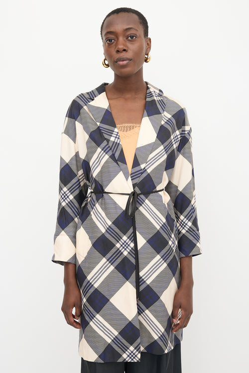 Dries Van Noten Plaid Duster Coat