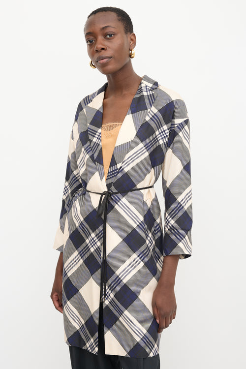 Dries Van Noten Plaid Duster Coat
