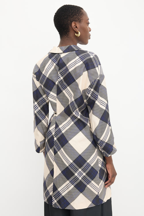 Dries Van Noten Plaid Duster Coat