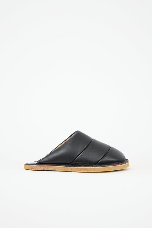 Dries Van Noten Leather Quilted Slide