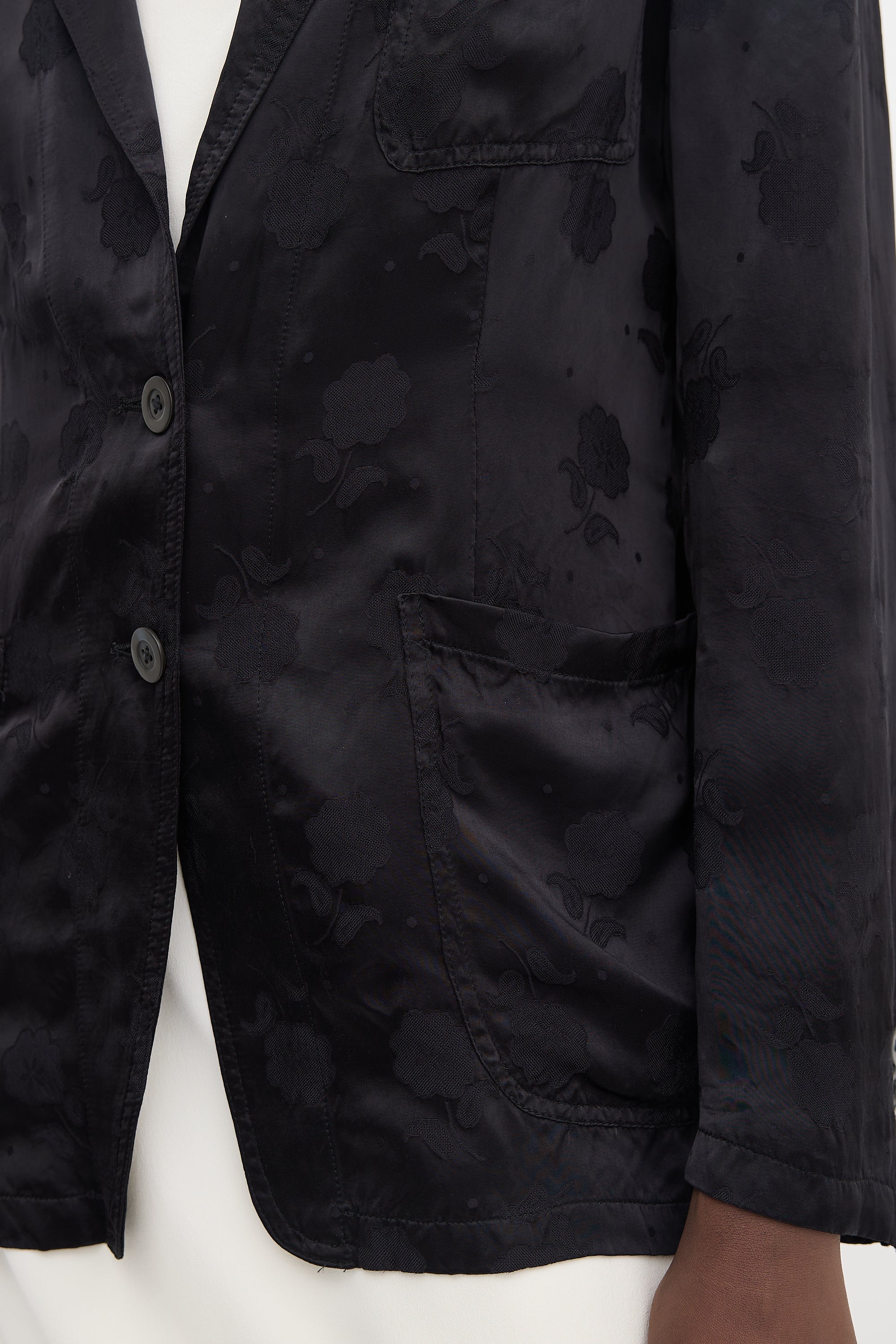 Dries Van Noten Satin Jacquard Blazer