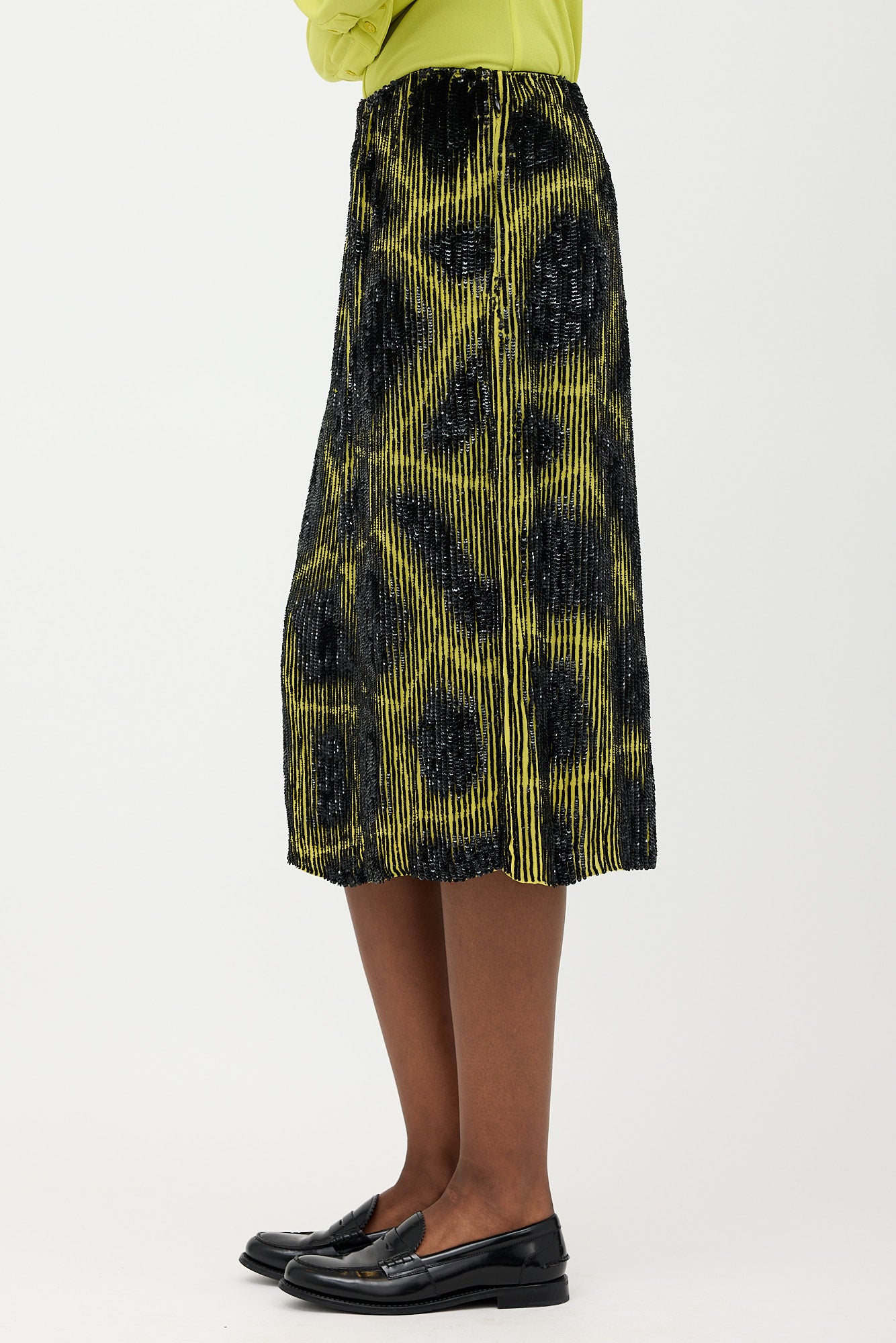 Dries Van Noten Sequin Patterned Skirt