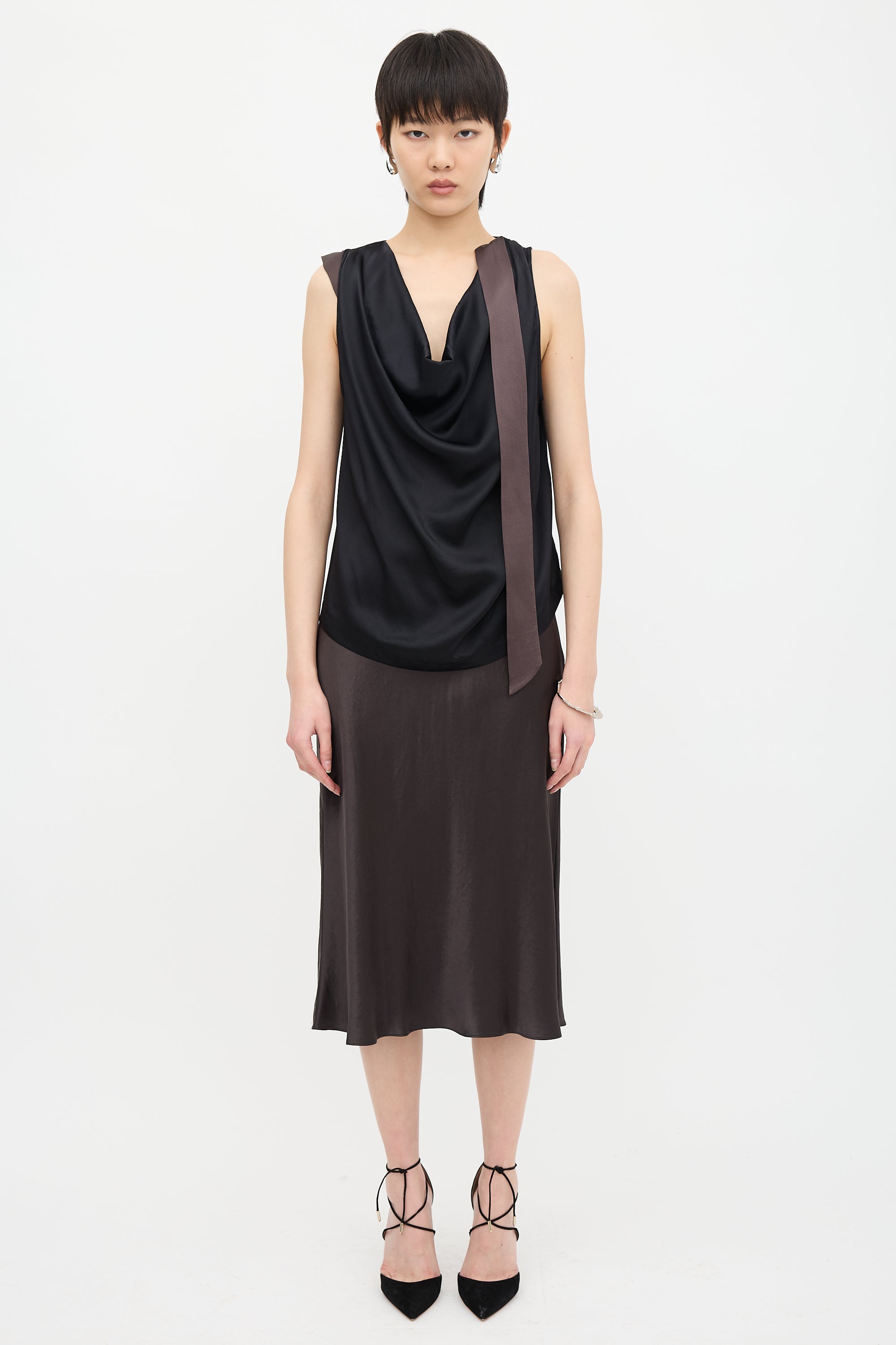 Dries Van Noten Silk Cowl Blouse