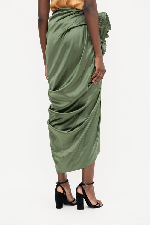 Dries Van Noten Silk Drape Skirt