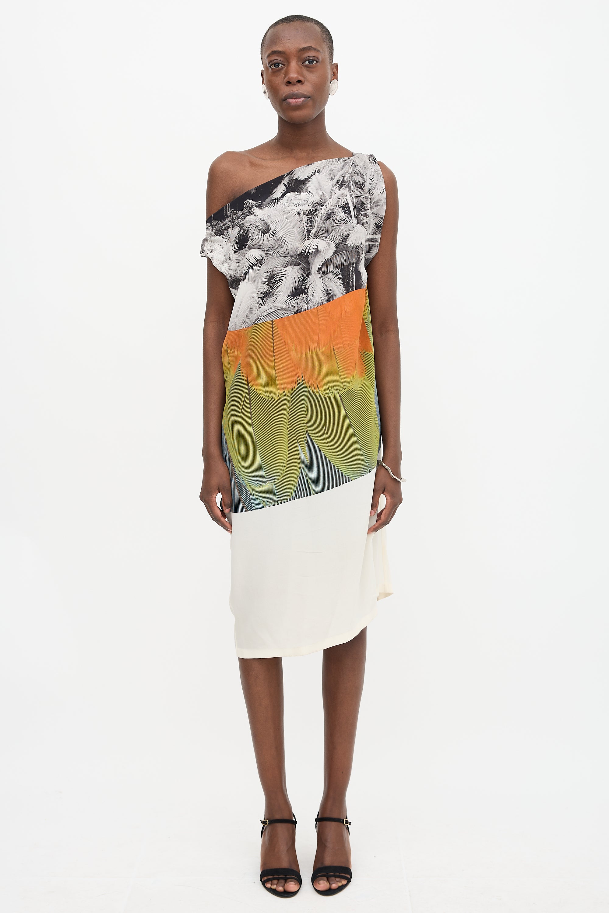 Dries Van Noten Silk Mixed Print Dress
